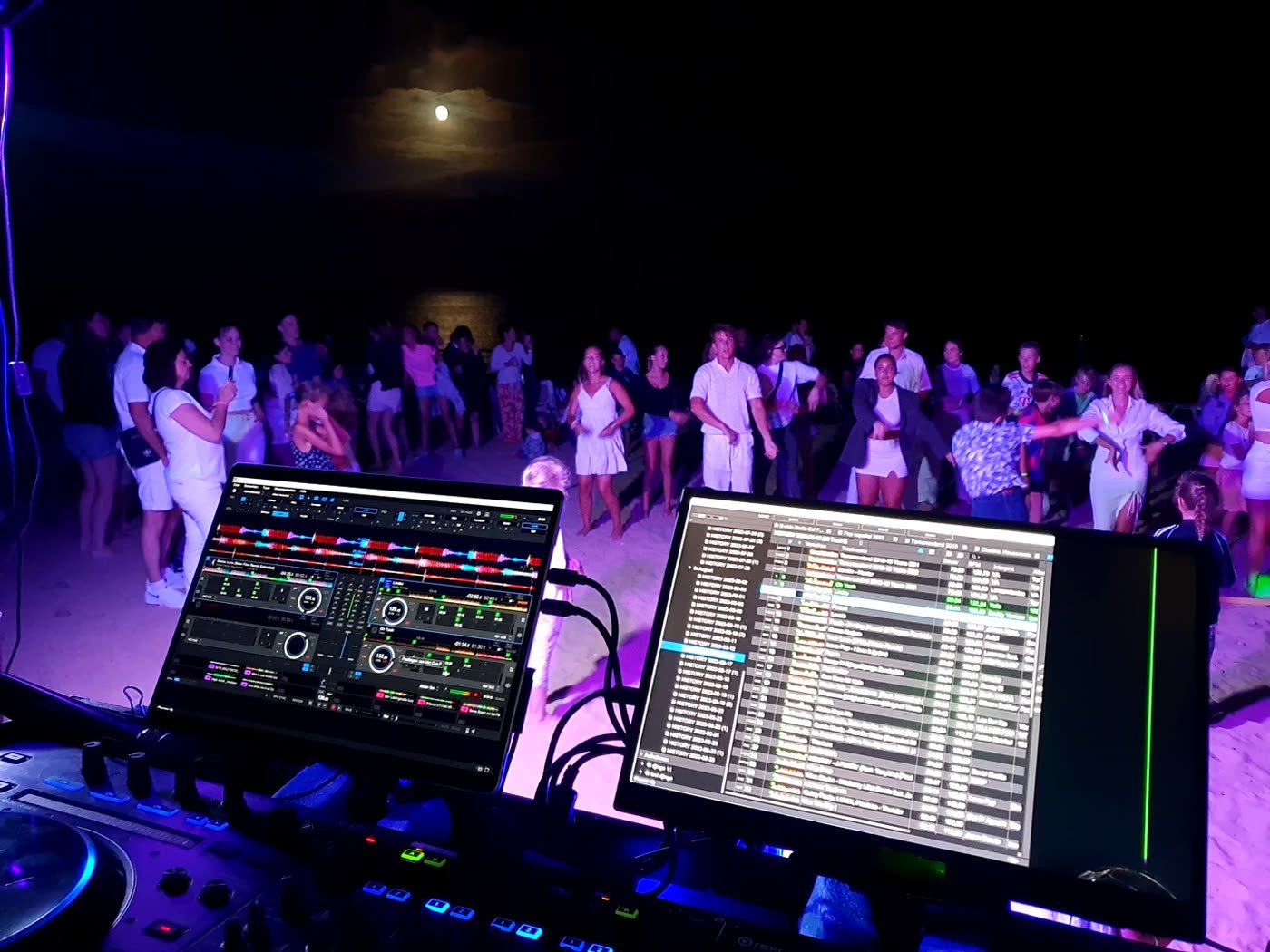 Beach events with sound built for open air.